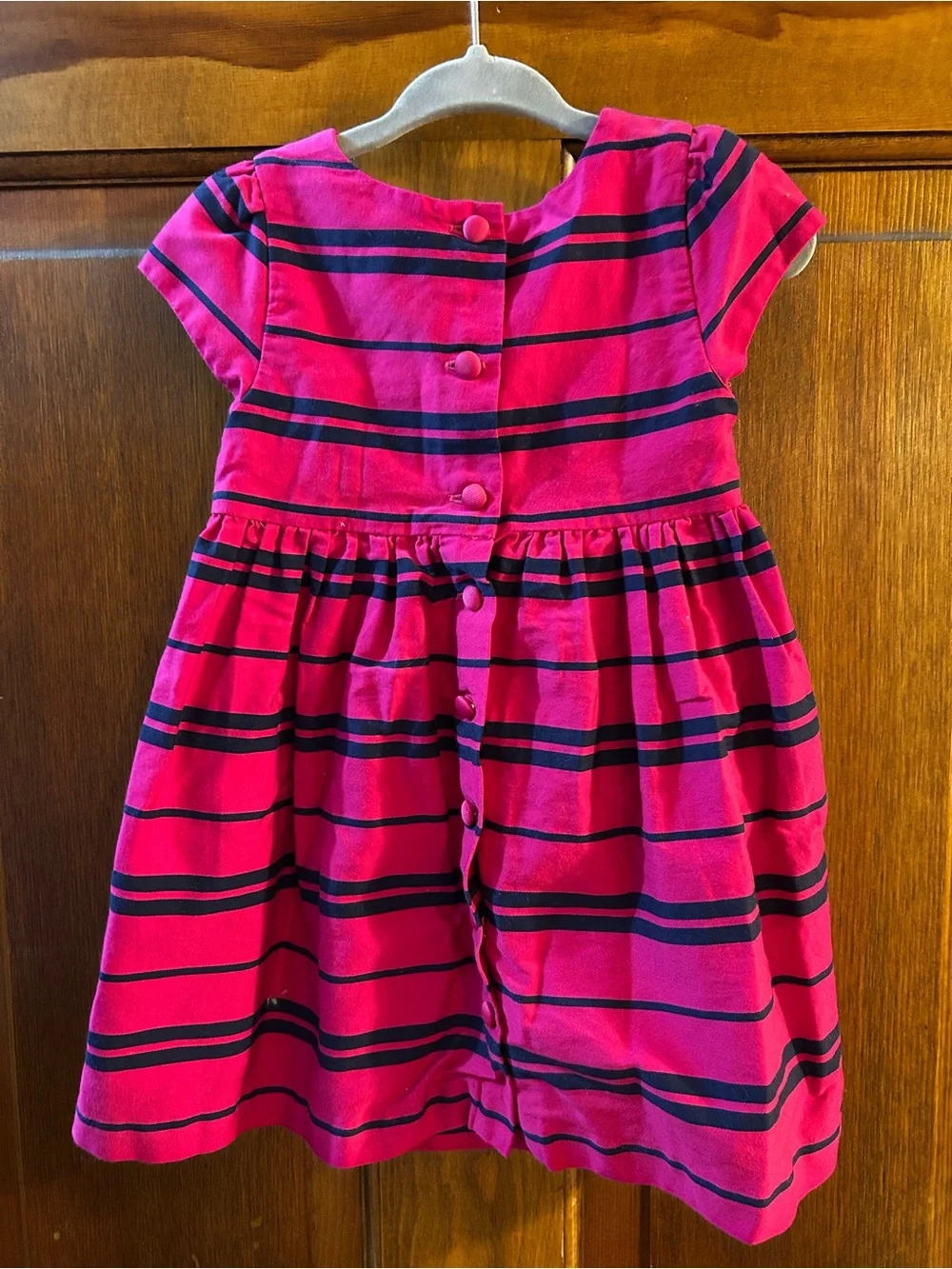 Ralph Lauren Hot Pink & Navy Striped Dress